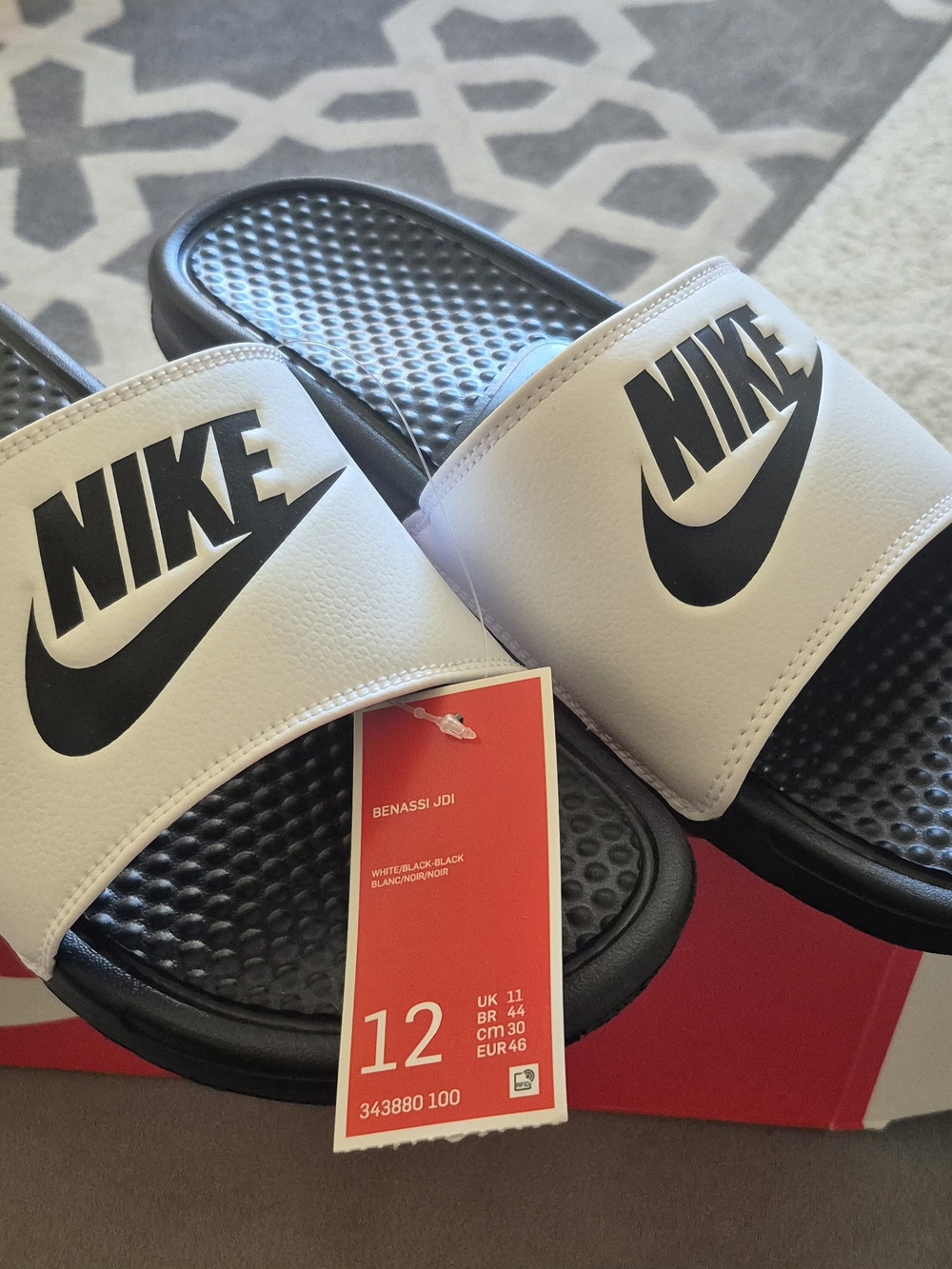 Nike Benassi JDI Black/White Slide Sandals